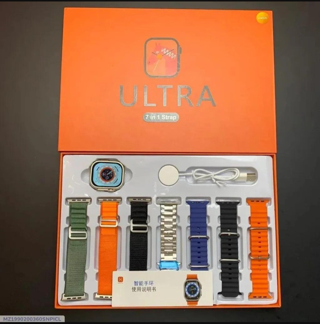 Name : Ultra Smart Watch 7 straps IP68 Waterproof - Image 2