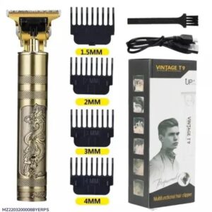 Vintage Metal Hair Trimmer Rechargeable Wet Dry Shave