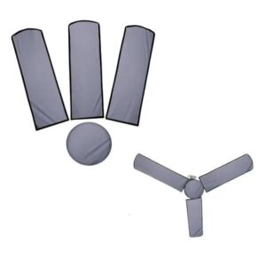 Grey Ceiling Fan Covers 6Pcs Dust Proof Moisture resistant