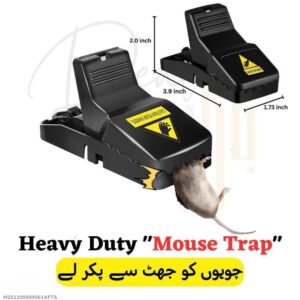 Heavy Duty Mouse Trap Black ABS Plastic