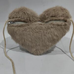 Name Heart Shaped Crossbody Bag Ivory Parachute Pearl Tassel