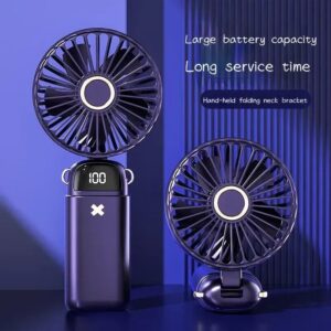 Foldable Multicolor Neckfan with night light