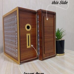 100,000 PKR Wooden Savings Box for Home Office