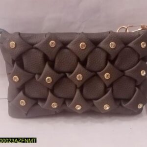 Women's Quilted Crossbody Bag with Golden Studs